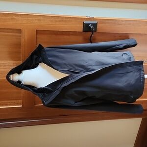 Black nylon fleece lined jacket